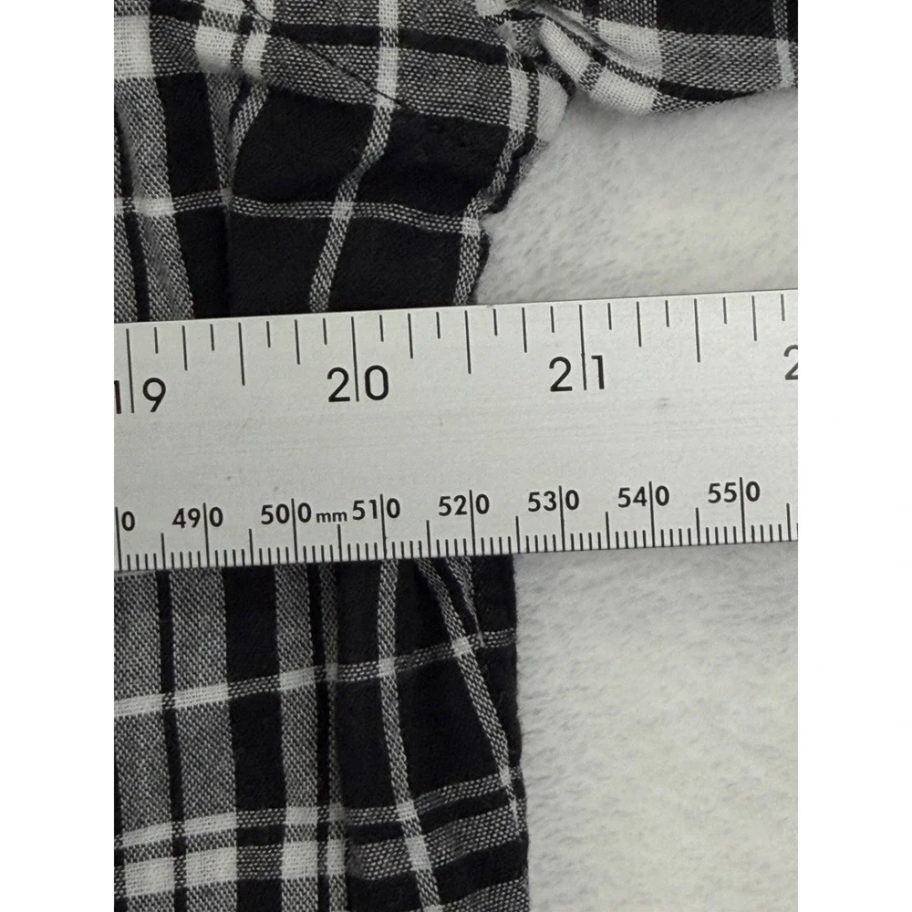 Polo Ralph Lauren Long Sleeve Button Down Flannel Black/White Plaid Shirt Small